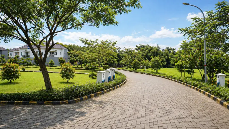 Kawasan hijau di Perumahan Serpong Lakeville cocok untuk keluarga